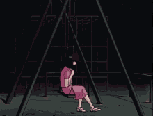 lonely anime swing alone