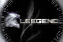 a clock with the word leegend written on it
