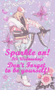 a poster that says sparkle on on it