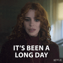 a woman says it 's been a long day on a netflix ad