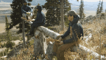 Sitting On A Tree Trunk Red Bull GIF