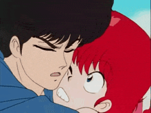 a man and a woman are kissing in a cartoon scene