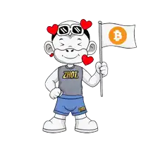 a cartoon character with a shirt that says ' zhou ' on it
