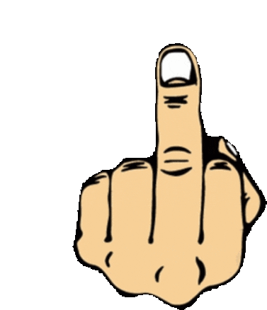 Hands Middle Finger Sticker - Hands Middle Finger Screw You Stickers