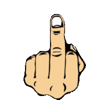 Hands Middle Finger Sticker - Hands Middle Finger Screw You Stickers