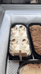 a container of ice cream has a picture of a man on it