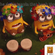 Minions Tapping GIF - Minions Tapping Boob GIFs