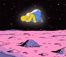 Crying About Space Force Homer Simpson GIF - Crying About Space Force Homer Simpson Sad In Space GIFs