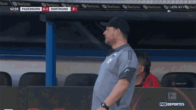 Disappointed Steffen Baumgart GIF - Disappointed Steffen Baumgart Paderborn Vs Dortmund GIFs