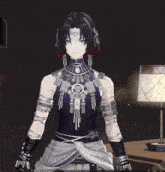 a character in a video game is wearing a necklace that says ' silk ' on it