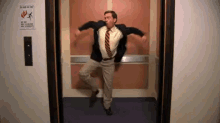 Dancing In The Elevator - The Office GIF - The Office Elevator Dancing GIFs