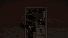 a soldier in a video game with a gun
