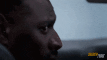 a close up of a man 's face with the words shadow force on the bottom right
