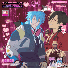 a picture of two anime characters with the words gal pals on the bottom right