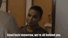 Good Luck Tomorrow We'Re All Behind You GIF - Good Luck Tomorrow We'Re All Behind You Seal Team GIFs