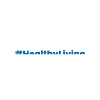 a blue logo that says #healthy living on a white background .