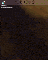 a tiktok video of a person with the words " for you " at the top