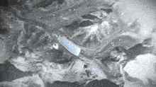 a close up of a piece of ice that looks like a painting