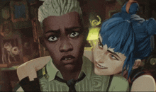 a man and a woman are standing next to each other and the man has a ring on his finger
