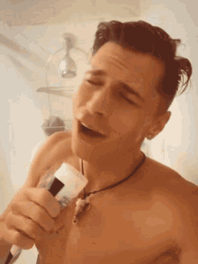 Troy Accola Singing In Shower GIF