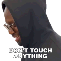Dont Touch Anything Rich Benoit Sticker - Dont Touch Anything Rich Benoit Rich Rebuilds Stickers
