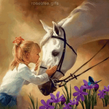 Sweet Cute GIF - Sweet Cute White Horse GIFs