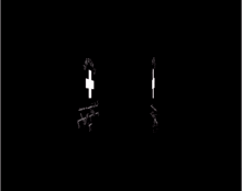 a black background with russian writing and a white cross in the middle
