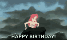 Happy Birthday Ariel GIF - Happy Birthday Ariel Waves GIFs