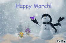 March Snowman GIF - March Snowman Happy March GIFs