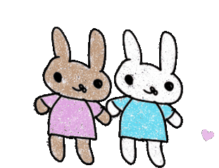 チャとシロ Bunny Sticker - チャとシロ Bunny Rabbit Stickers