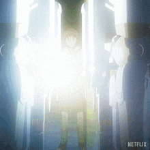 a netflix advertisement shows a man standing in the dark