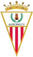 the logo for algeciras c.f. has a crown and a laurel wreath