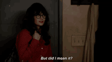 The Real Question GIF - New Girl Zooey Deschanel Did I Mean It GIFs