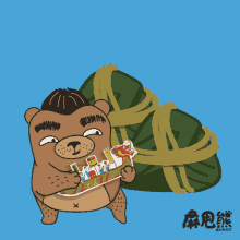 Maludbear Dragon Boat GIF - Maludbear Dragon Boat Chinese Festival GIFs