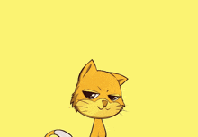 a cartoon cat with its arms up and the words yay it 's friday
