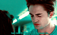 Edward Cullen Twilight GIF - Edward Cullen Twilight It'S The Fluorescents GIFs
