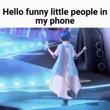 Kaito Vocaloid Hello Funny Little People In My Phone GIF - Kaito Vocaloid Hello Funny Little People In My Phone Meme GIFs