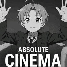 a black and white poster for absolute cinema