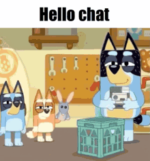 Bluey Hello Chat GIF - Bluey Hello Chat Meme GIFs