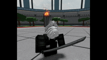 a person holding a sword in a video game with the name akira on the bottom