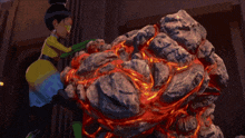 a cartoon of a girl holding a lightning bolt with the words playtime is over
