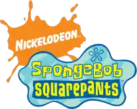 a nickelodeon logo and a spongebob squarepants logo on a white background