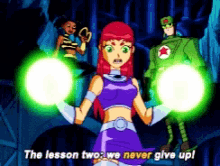 starfire never give up starfire lesson two