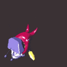 a pixel art of a cartoon character with a tv on his head .