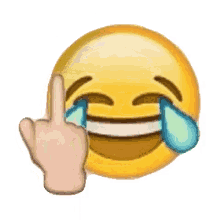 funny laughing emoji middle finger laugh