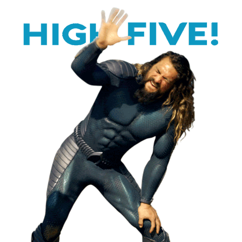 High Five Aquaman Sticker - High Five Aquaman Arthur Curry Stickers