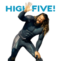 High Five Aquaman Sticker - High Five Aquaman Arthur Curry Stickers