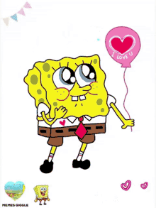 Spongebob Iloveyou GIF - Spongebob Iloveyou Memes Giggle GIFs