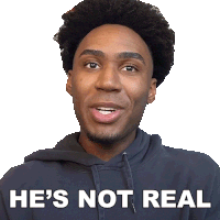 Hes Not Real Rumi Robinson Sticker