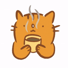 cute tiger animal emotion coffee